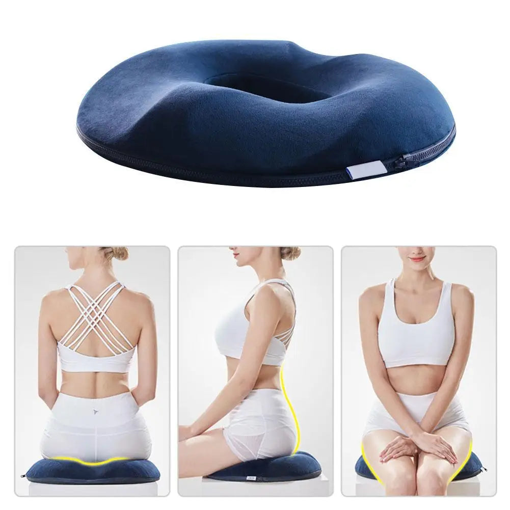 1PCS Donut Pillow Hemorrhoid Seat Cushion Tailbone Coccyx Orthopedic Medical Seat Prostate Chair for Memory Foam