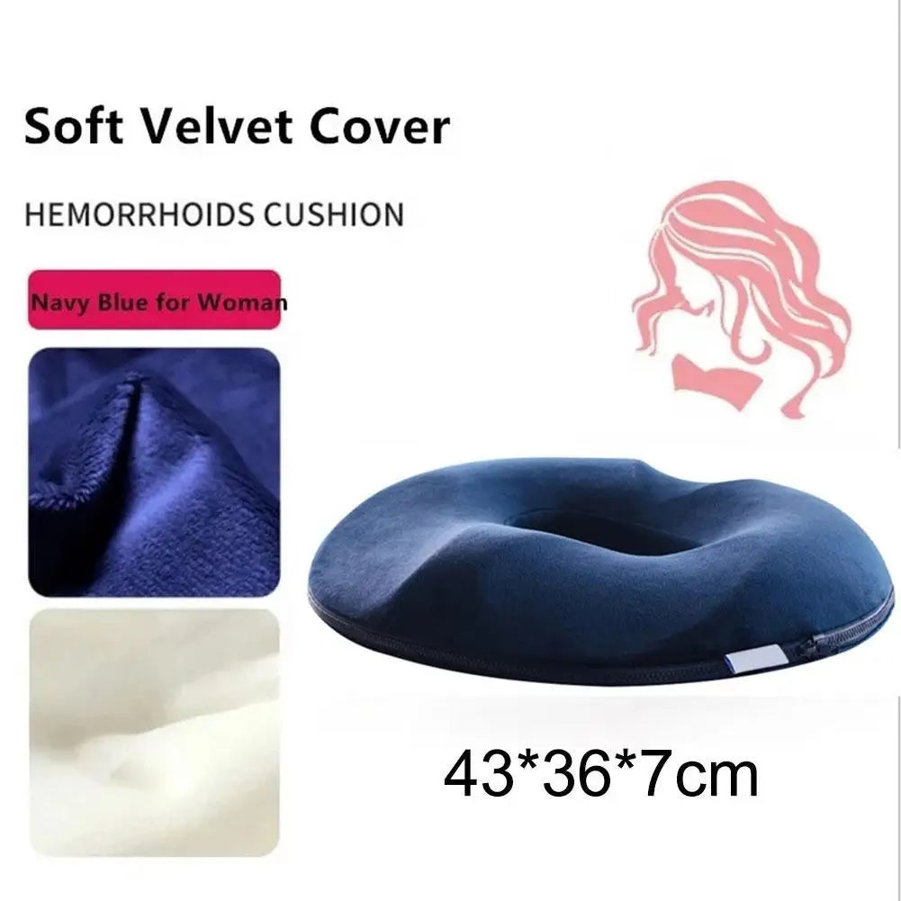 1PCS Donut Pillow Hemorrhoid Seat Cushion Tailbone Coccyx Orthopedic Medical Seat Prostate Chair for Memory Foam