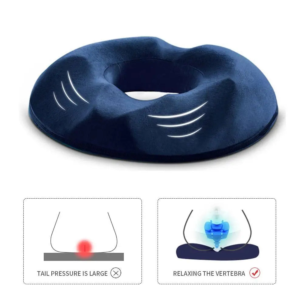 1PCS Donut Pillow Hemorrhoid Seat Cushion Tailbone Coccyx Orthopedic Medical Seat Prostate Chair for Memory Foam