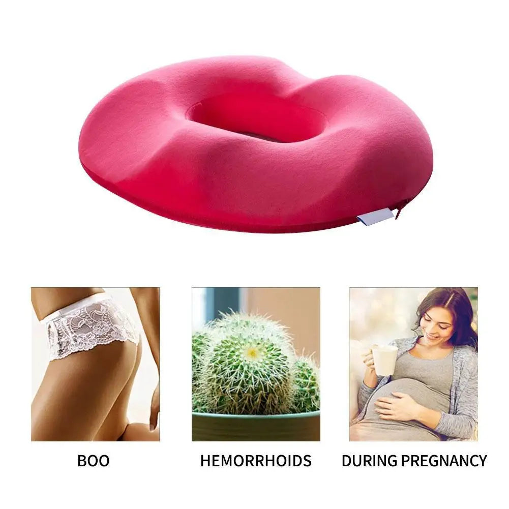 1PCS Donut Pillow Hemorrhoid Seat Cushion Tailbone Coccyx Orthopedic Medical Seat Prostate Chair for Memory Foam