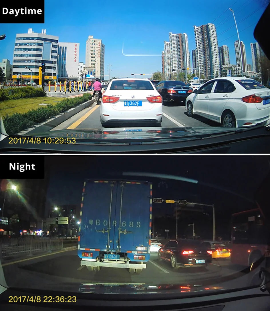 E-ACE 2.5K Mirror Camera For Car Touch Screen Video Recorder Rearview Mirror Dashcam 1440P GPS Wifi 24H Parking DVR Black Box