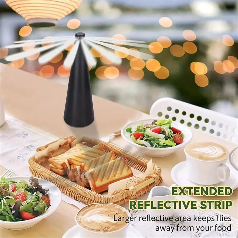 Outdoor multifunctional fly 360 ° rotating food, pest repellent table fan, camping equipment for hiking