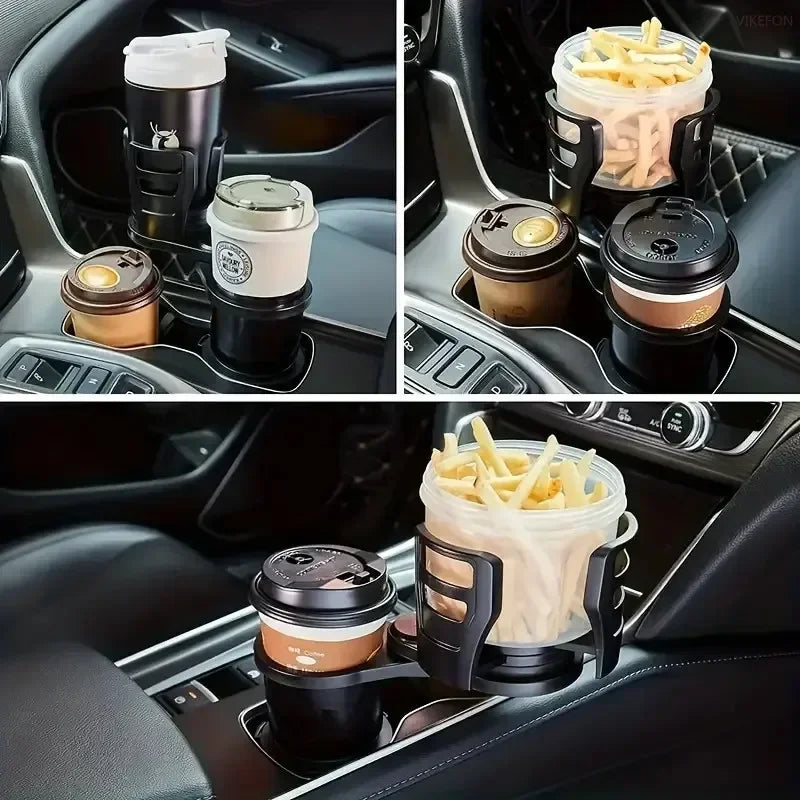 Unique Rotating Dual Car Cup Holder