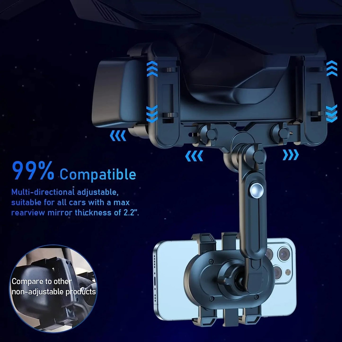 Rearview Mirror Phone Mount