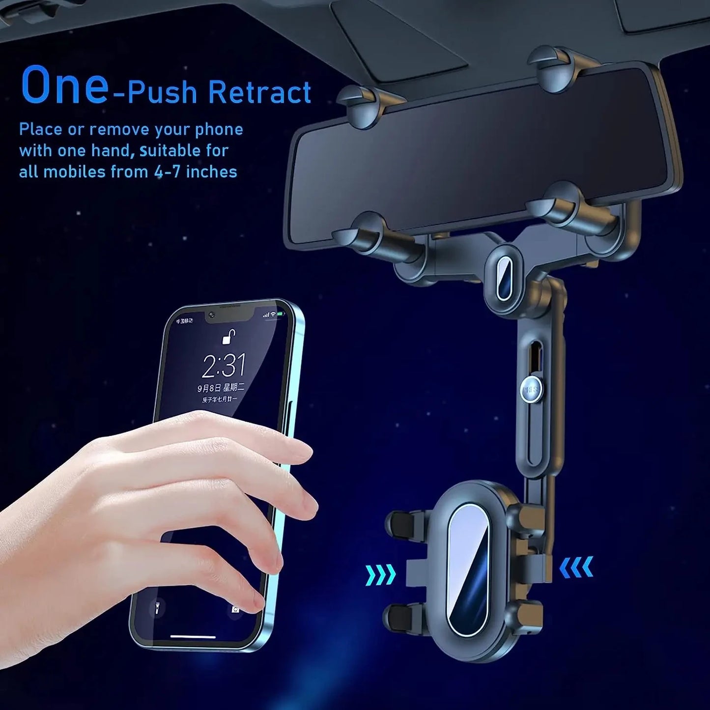 Rearview Mirror Phone Mount