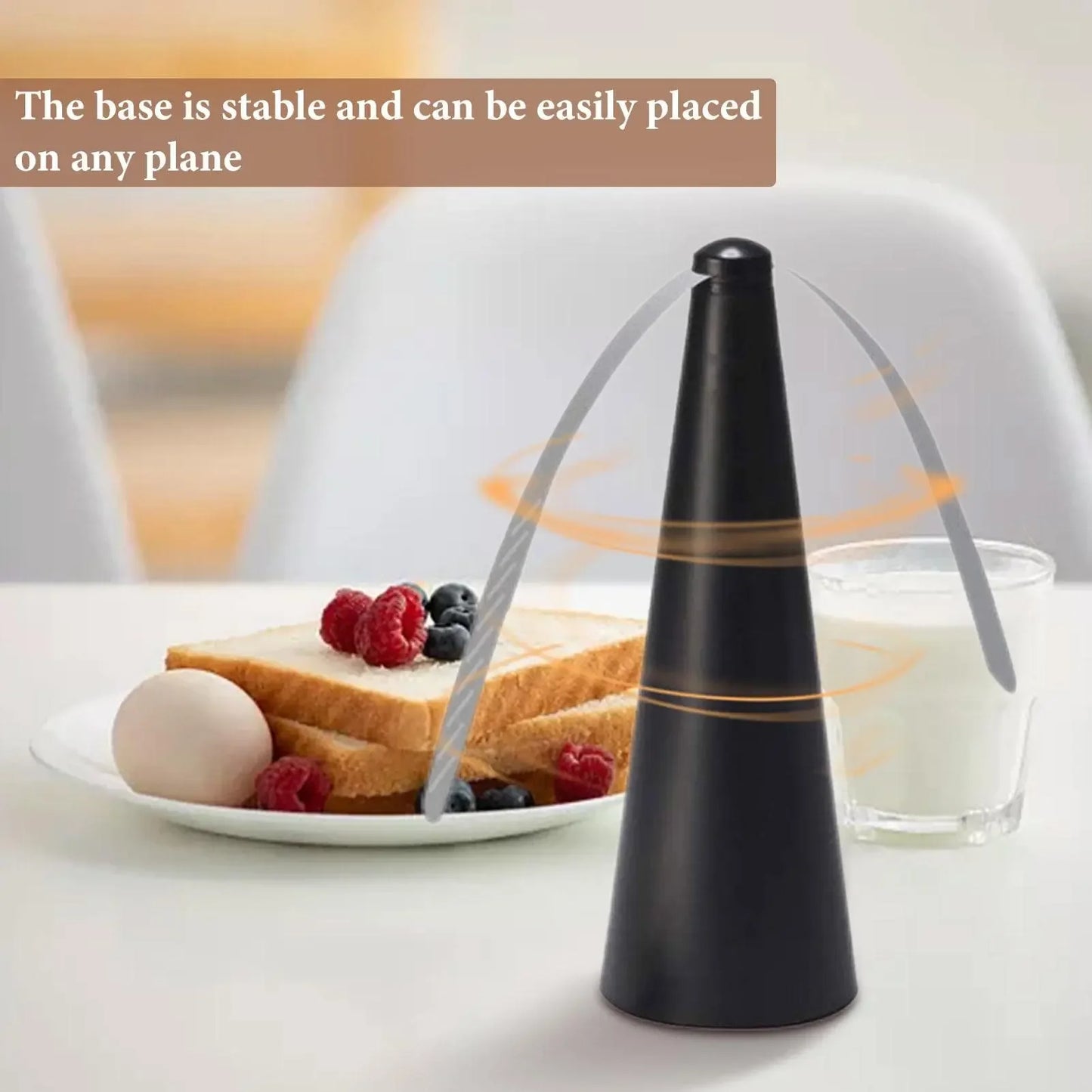 Outdoor multifunctional fly 360 ° rotating food, pest repellent table fan, camping equipment for hiking