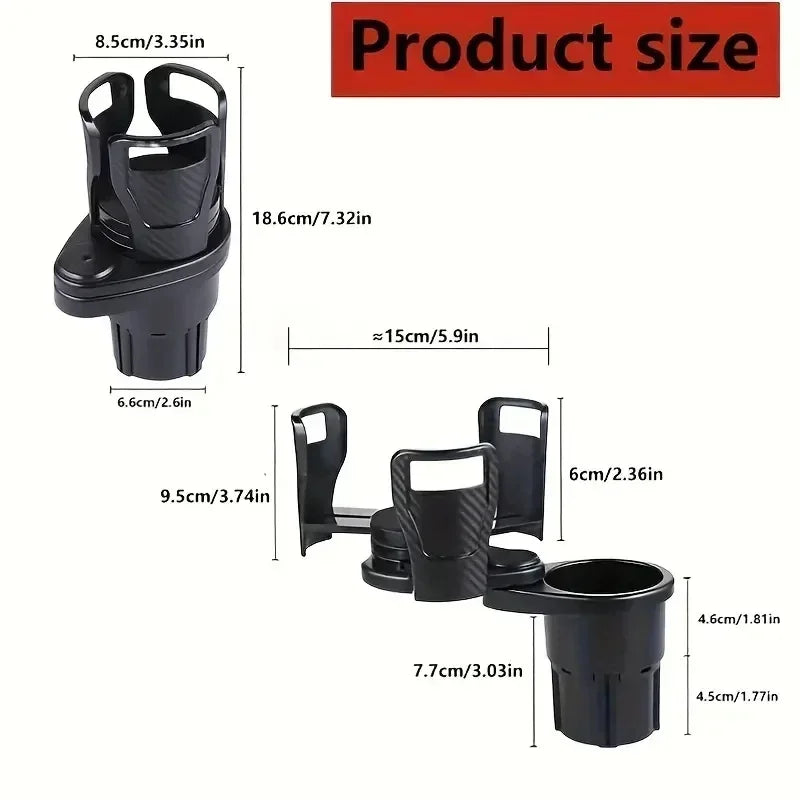 Unique Rotating Dual Car Cup Holder