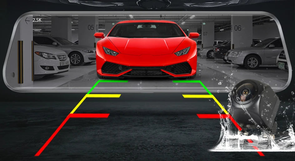 ACCEO Car Dvr 10 Inch Rear View Mirror 2.5K WIFI Dash Cam With Rear View Camera Video Recorder Registrar Dvrs Support  Bracket