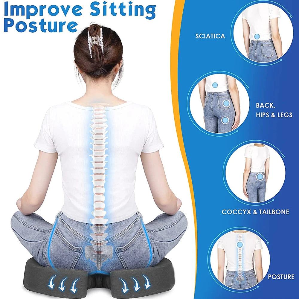 Seat Cushion Office Chair Cushions Coccyx Orthopedic Memory Foam U Seat Massage Chair Cushion Pad Car Massage Cushion