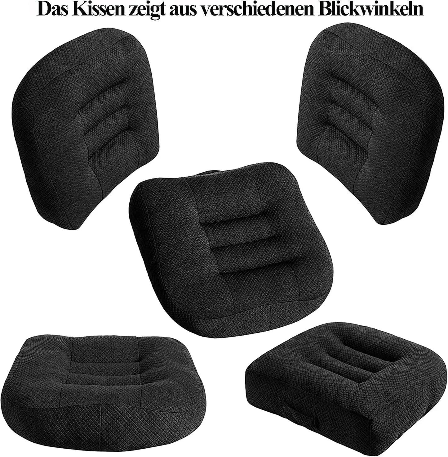 Height Boosting Seat Cushion, Ergonomic Support, Comfort Foam, Portable, Breathable