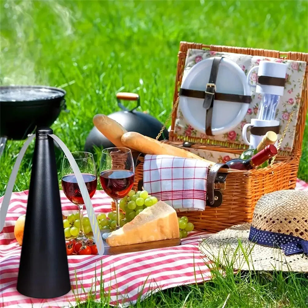 Outdoor multifunctional fly 360 ° rotating food, pest repellent table fan, camping equipment for hiking