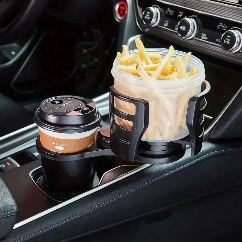 Unique Rotating Dual Car Cup Holder