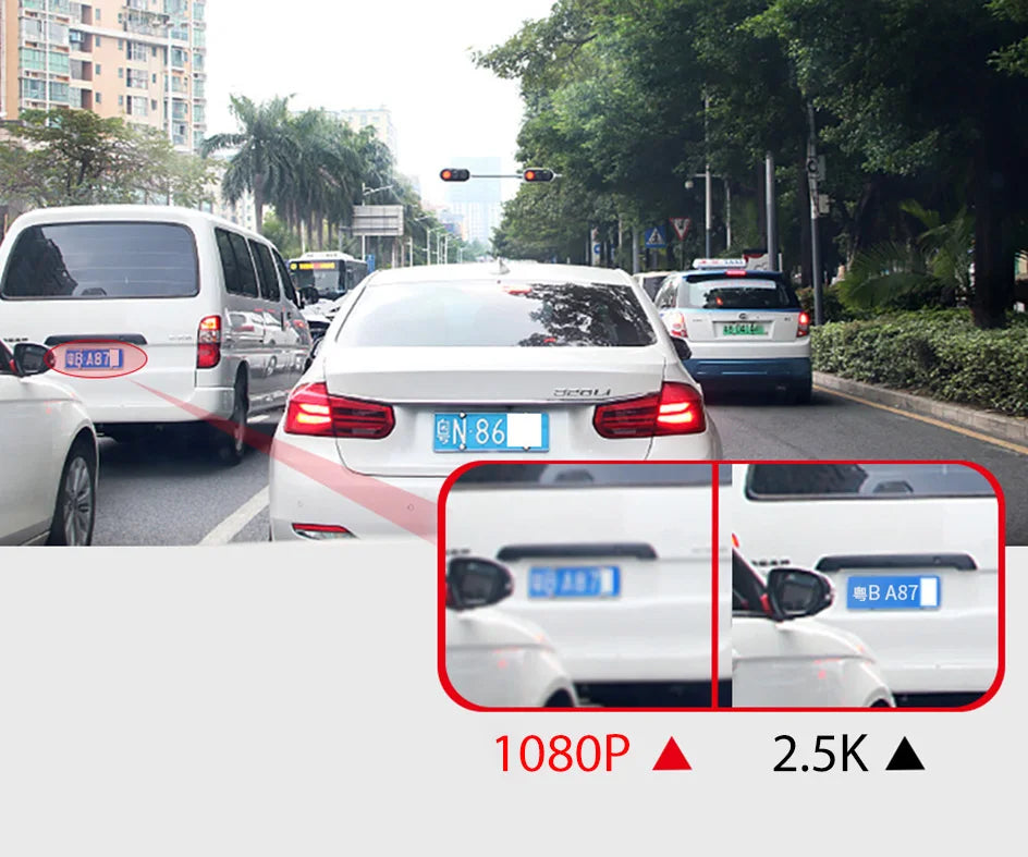 ACCEO Car Dvr 10 Inch Rear View Mirror 2.5K WIFI Dash Cam With Rear View Camera Video Recorder Registrar Dvrs Support  Bracket
