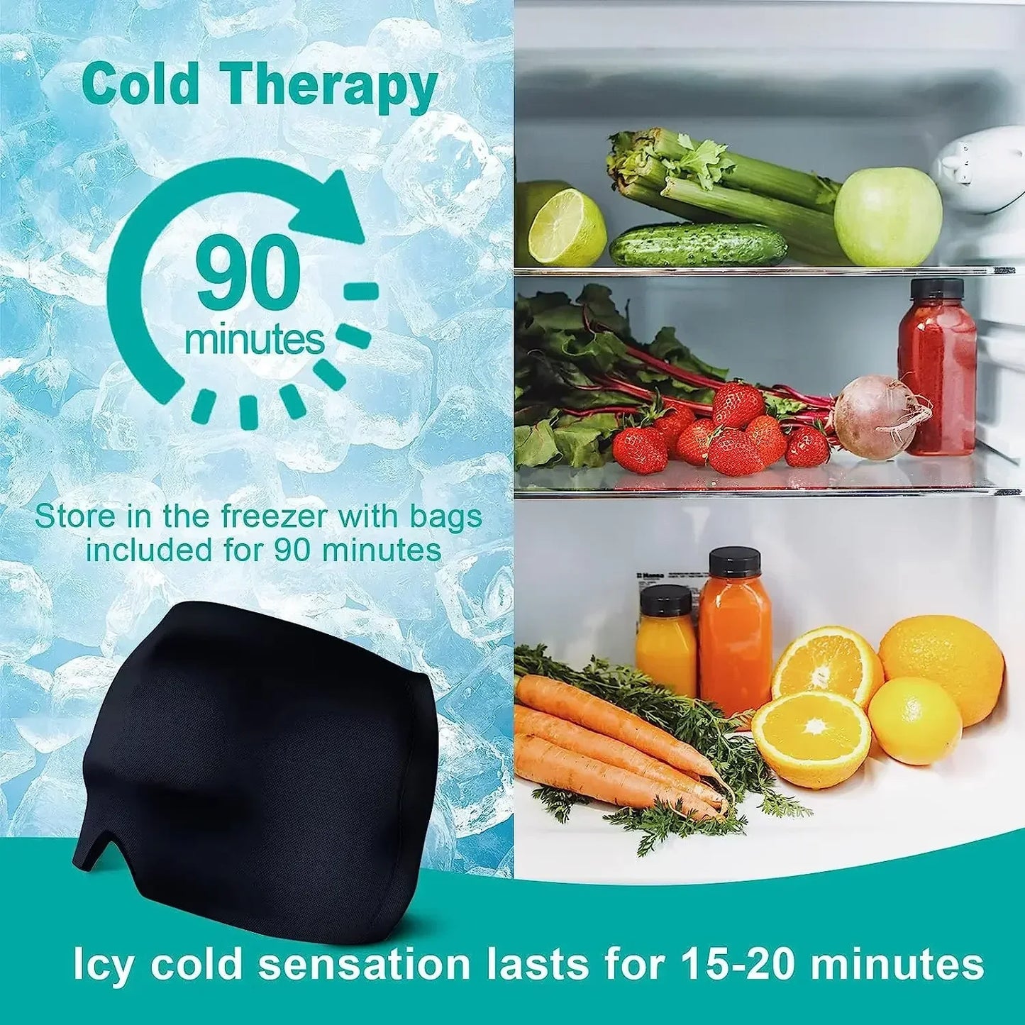 Migraine Relief Hat headache hat Gel Hot Cold Therapy Ice Cap For Relieve Pain Ice Hat Eye Mask