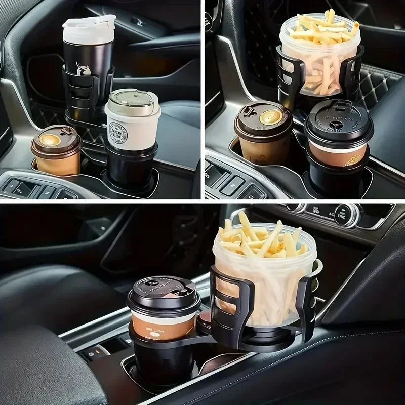 Unique Rotating Dual Car Cup Holder