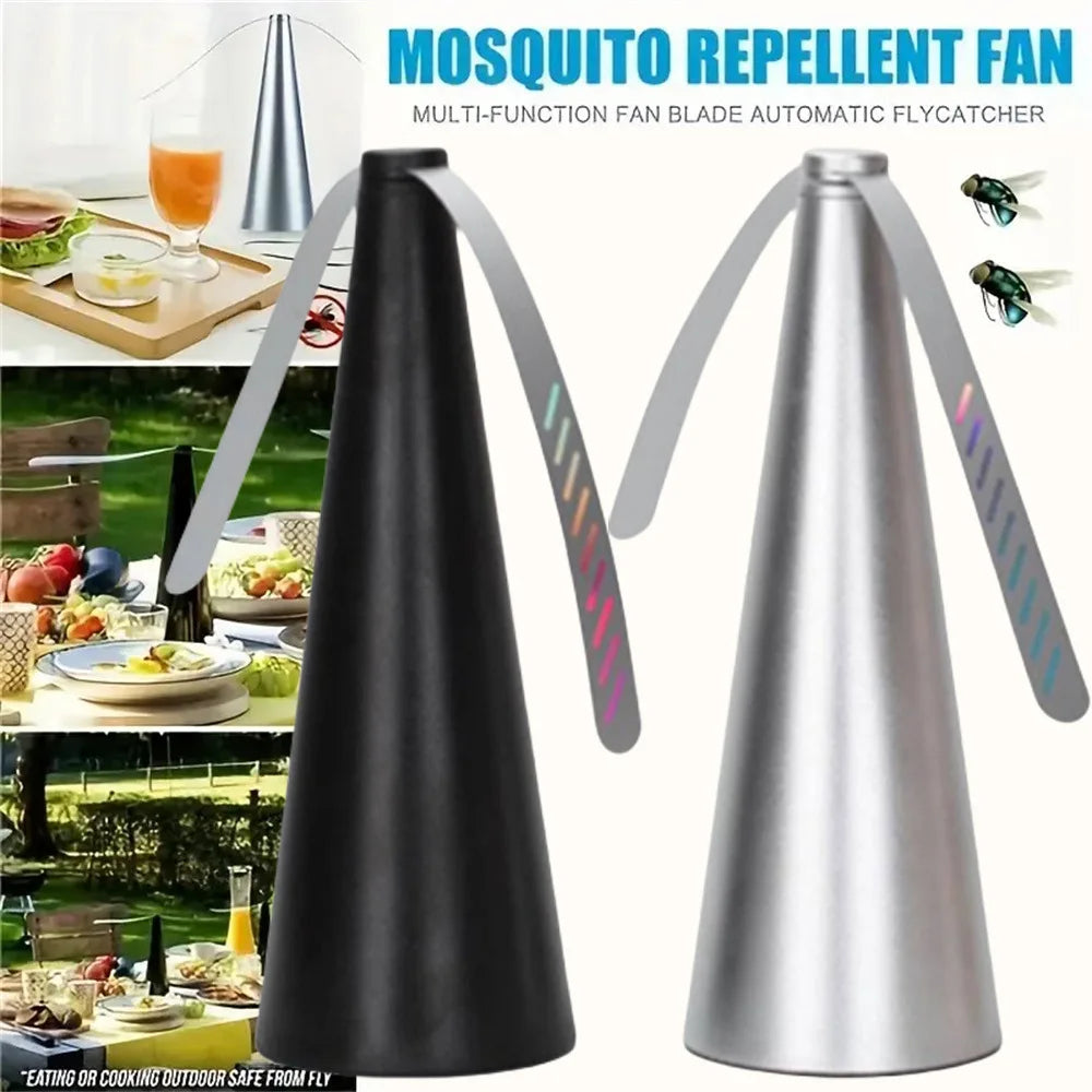 Outdoor multifunctional fly 360 ° rotating food, pest repellent table fan, camping equipment for hiking
