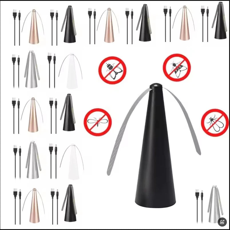 Outdoor multifunctional fly 360 ° rotating food, pest repellent table fan, camping equipment for hiking