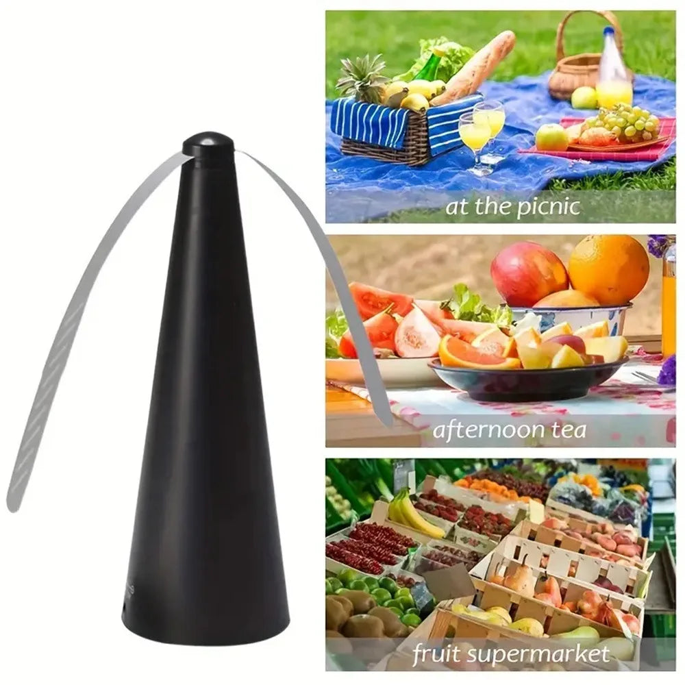 Outdoor multifunctional fly 360 ° rotating food, pest repellent table fan, camping equipment for hiking