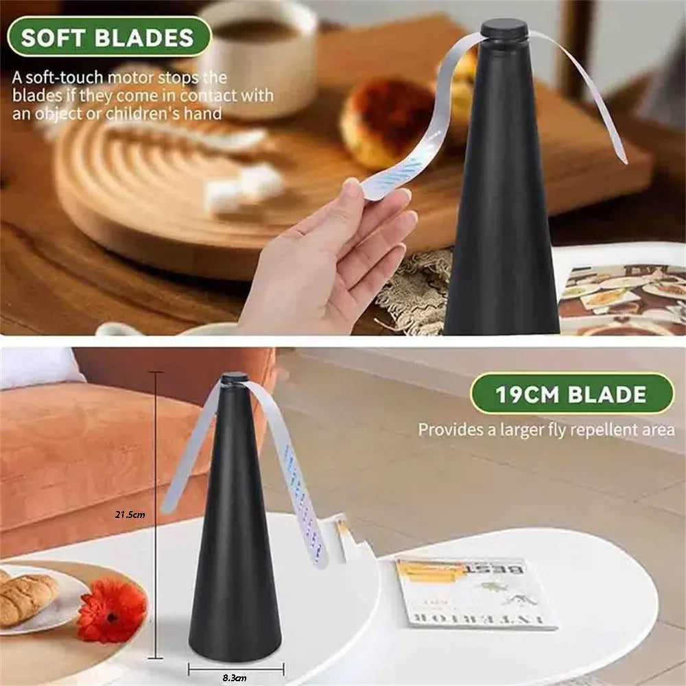 Outdoor multifunctional fly 360 ° rotating food, pest repellent table fan, camping equipment for hiking