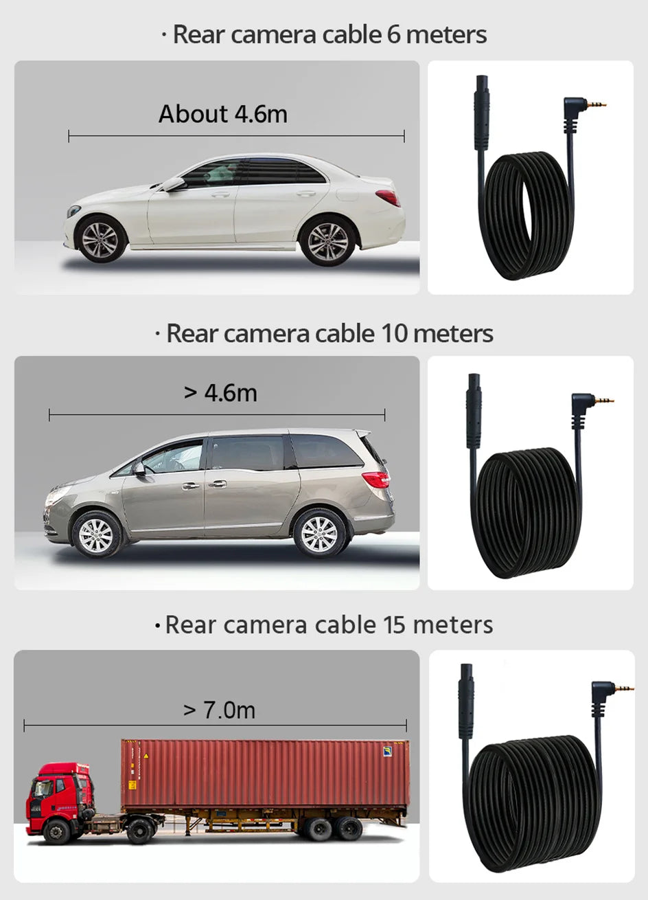 E-ACE 2.5K Mirror Camera For Car Touch Screen Video Recorder Rearview Mirror Dashcam 1440P GPS Wifi 24H Parking DVR Black Box