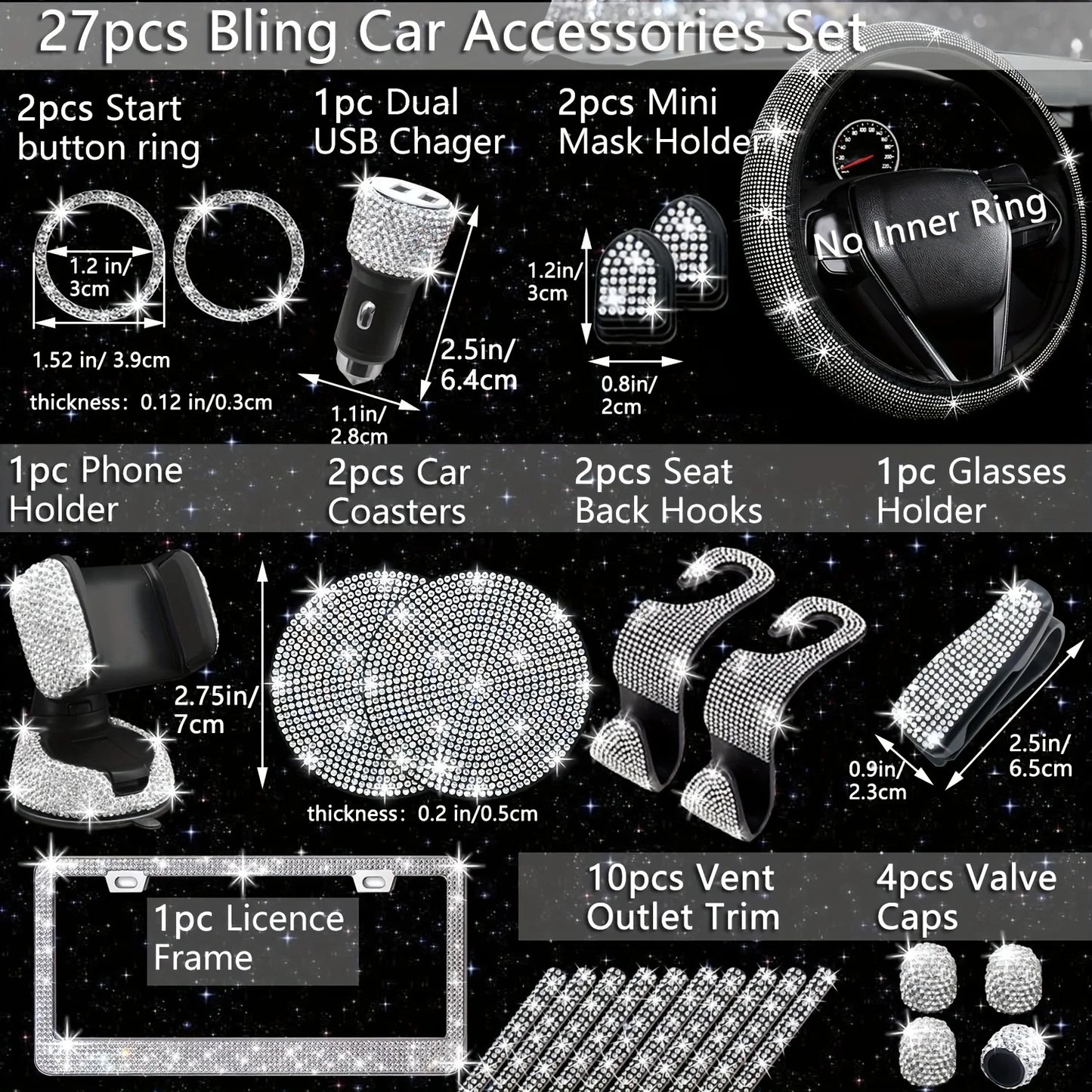 Car Accessories Women Bling