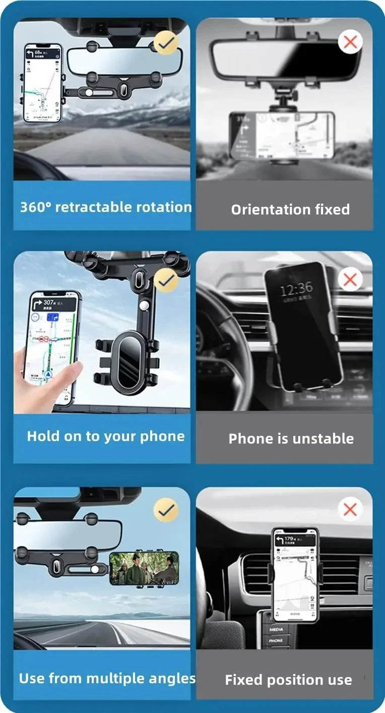 Rearview Mirror Phone Mount