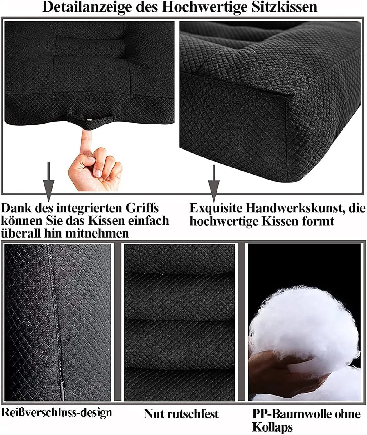 Height Boosting Seat Cushion, Ergonomic Support, Comfort Foam, Portable, Breathable
