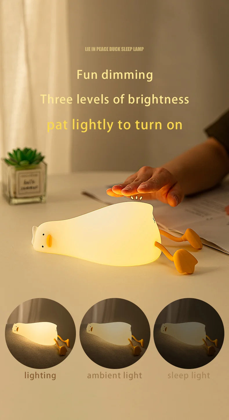 The Squishy Night Light Duck- LED Rechargeable